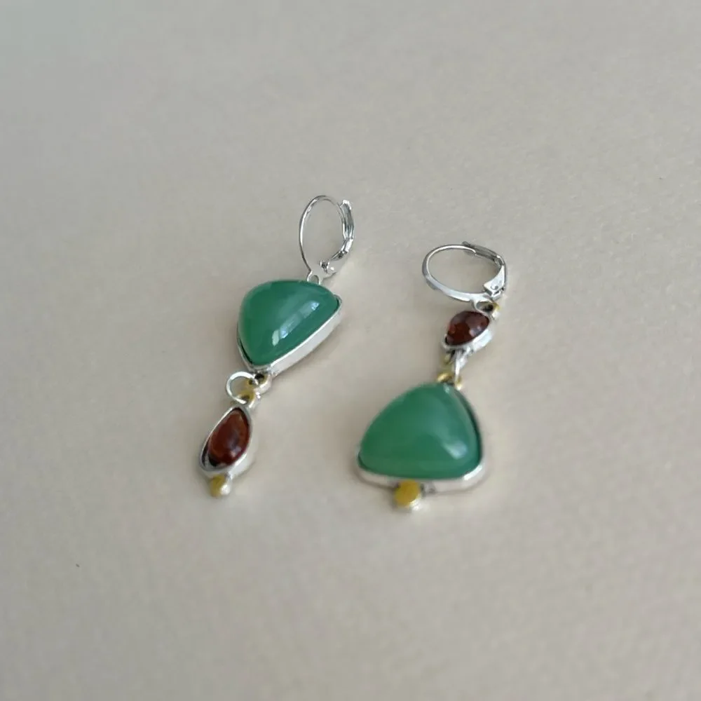 Geo Drop Dangle Earrings #2307